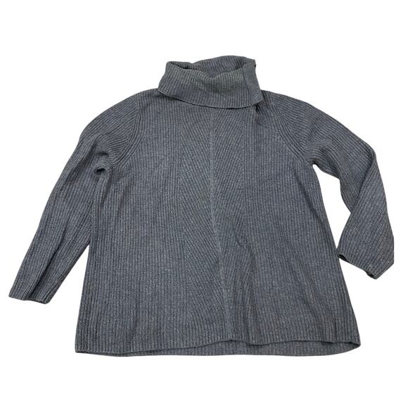 Talbots Sweaters - Talbots Women's Chunky Long Sleeve Cowel Neck Sweater Tunic, XL, Gray